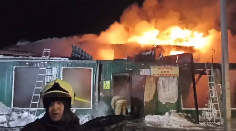 Fire crews did not say what started the fire at a nursing home in the Siberian city of Kemerovo but that the building was heated by stoves. AP