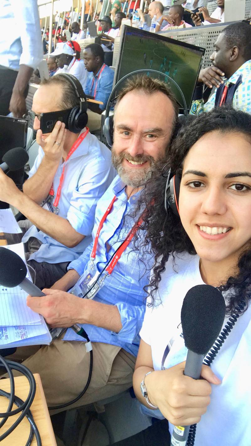 But it's paying off: she was invited to comment on matches during the 2019 Women's World Cup in France by the BBC. Courtesy Sarah Essam