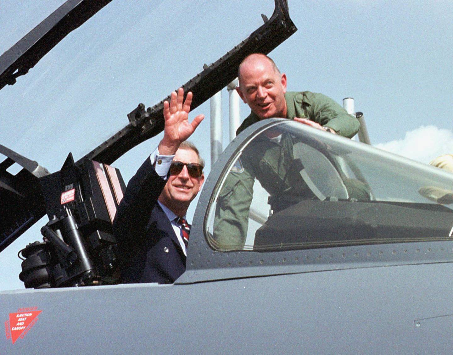 Prince Charles at the Dubai Airshow in 1999. AFP