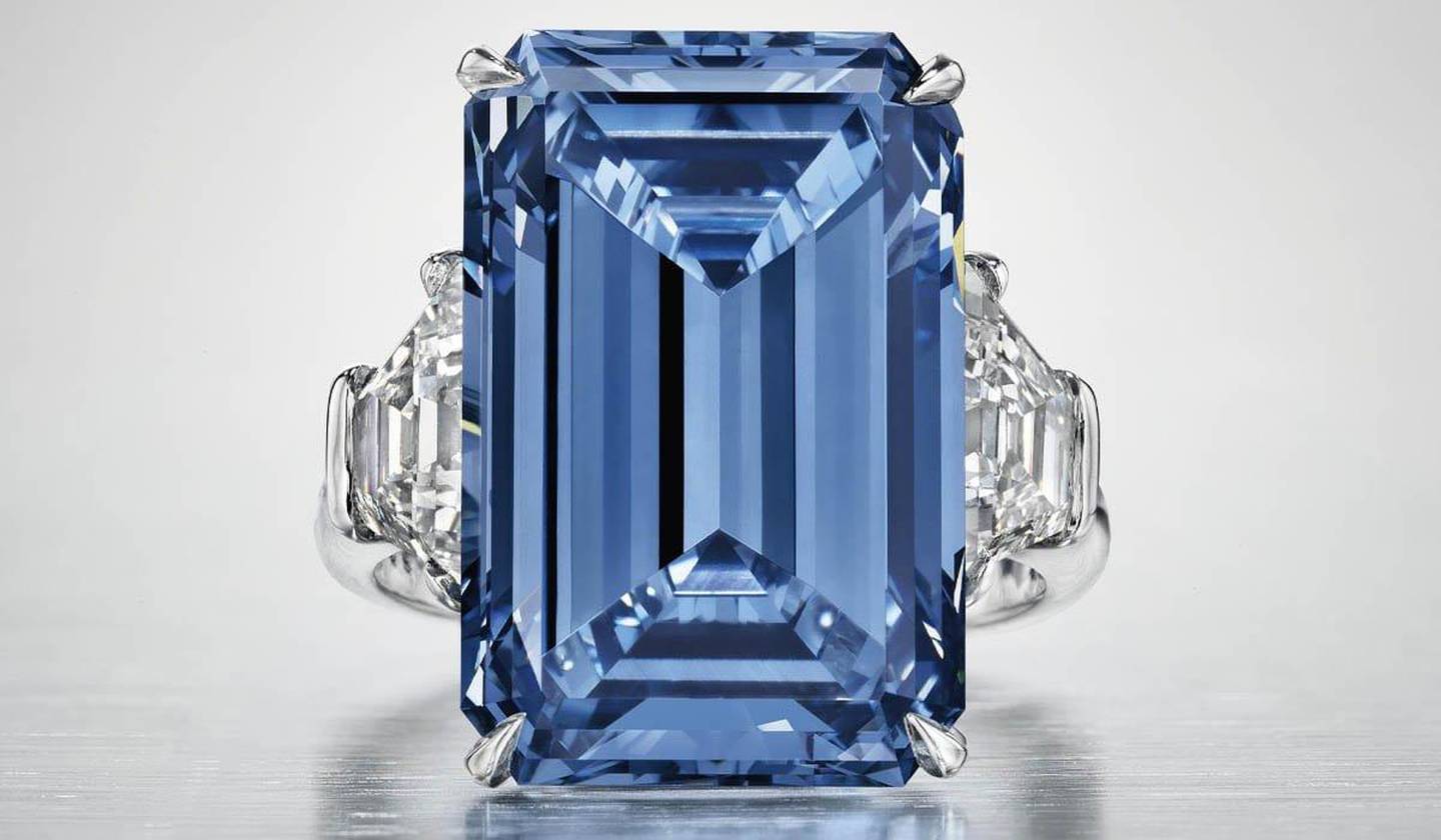 The Oppenheimer Blue was sold by Christie’s Geneva in 2016 for $57.6 million. Courtesy Christie's 