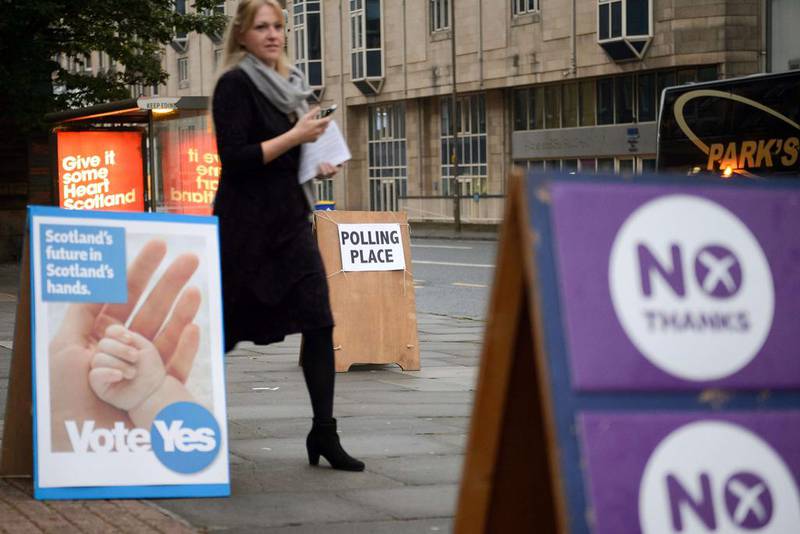 Voters expressed a mixture of excitement and apprehension about Scotland’s choice. Leon Neal/AFP Photo