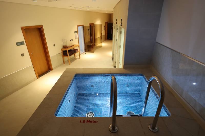 A plunge pool in the male spa zone.