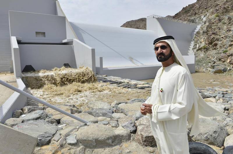 Sheikh Mohammed bin Rashid visits Safad Dam in Fujairah. Wam