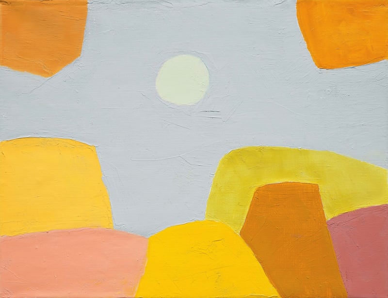 California by Etel Adnan represents the state she moved to in the 1950s. Photo: Christie's
