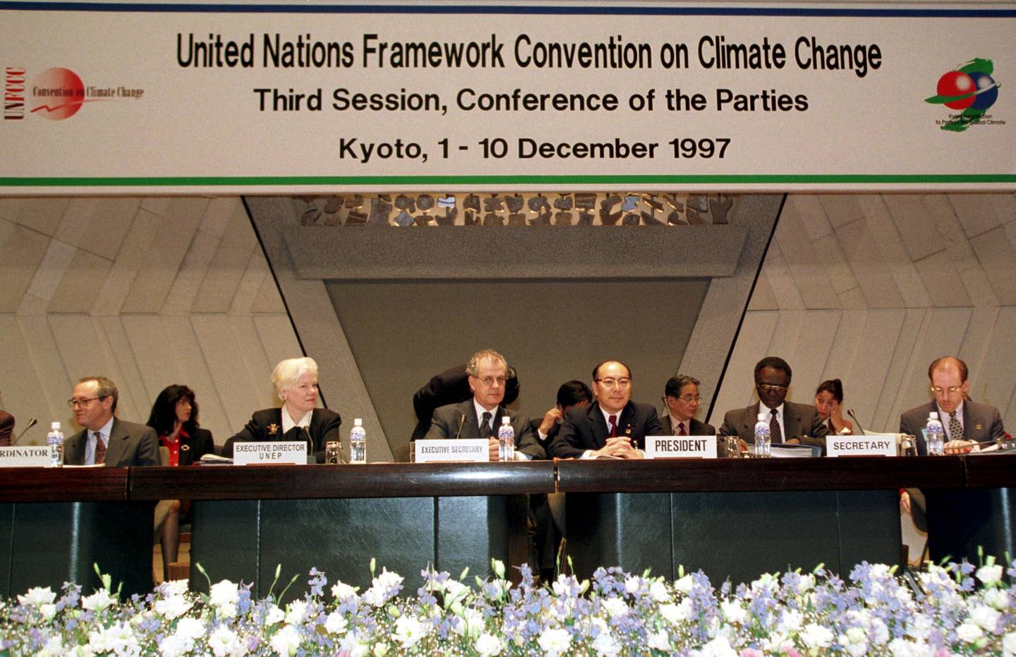 The Convention Against Climate Change In Kyoto, Japan, December 1, 1997. Getty Images