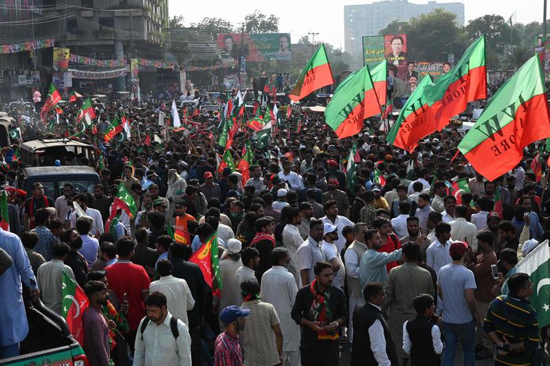 The Tehreek-e-Insaf marchers aim to reach the capital on November 4.

