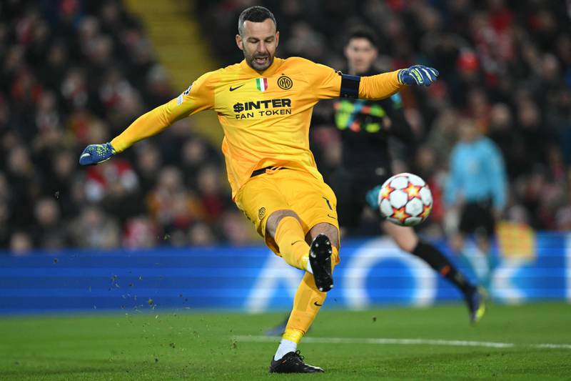 INTER MILAN RATINGS: Samir Handanovic – 6. The Slovenian might have expected to be busier. He was a bystander for Liverpool’s most dangerous moments when the home side hit the woodwork. AFP