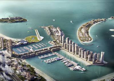The vast Dubai Harbour will span 1.85 million square metres.