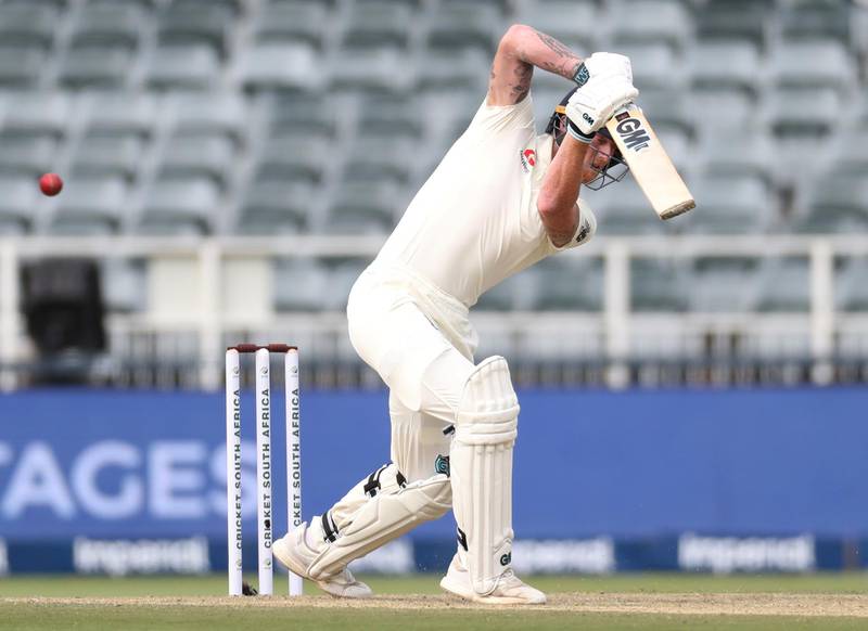 Cricket - South Africa v England - Fourth Test - Imperial Wanderers Stadium, Johannesburg, South Africa - January 24, 2020   England's Ben Stokes is caught out by South Africa's Rassie van der Dussen   REUTERS/Siphiwe Sibeko