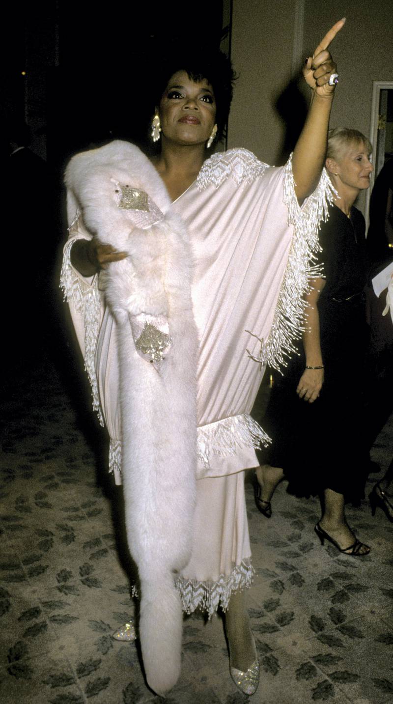 BEVERLY HILLS, CA - JANUARY 24:  Oprah Winfrey attends 43rd Annual Golden Globe Awards on January 24, 1986 at the Beverly Hilton Hotel in Beverly Hills, California. (Photo by Ron Galella, Ltd./Ron Galella Collection via Getty Images)