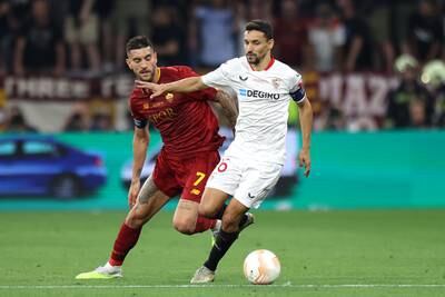 Jesus Navas - 7. Another exemplary performance from Navas at right-back. The Sevilla captain inspired the equalizer by beating Spinazzola at the near post and whipping a tantalizing cross into the danger area for Mancini to deflect into his goal. Getty 