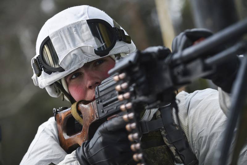 A Russian soldier attends a military exercise at the Golovenki training ground in the Moscow region, Russia. AP Photo