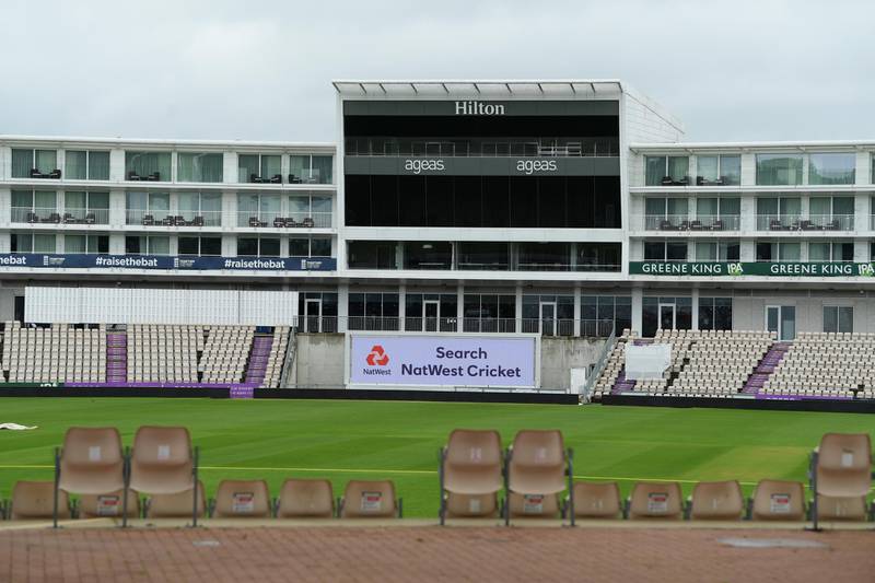 The Hilton hotel stand at The Ageas Bowl in Southampton. Getty