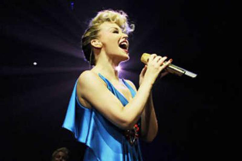 Kylie Minogue in concert earlier this year.