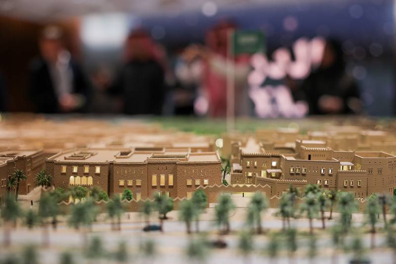 A model of a local construction and renovation project in the Diriyah Gate Development Authority (DGDA) headquarters, Saudi Arabia. All photos: Bloomberg