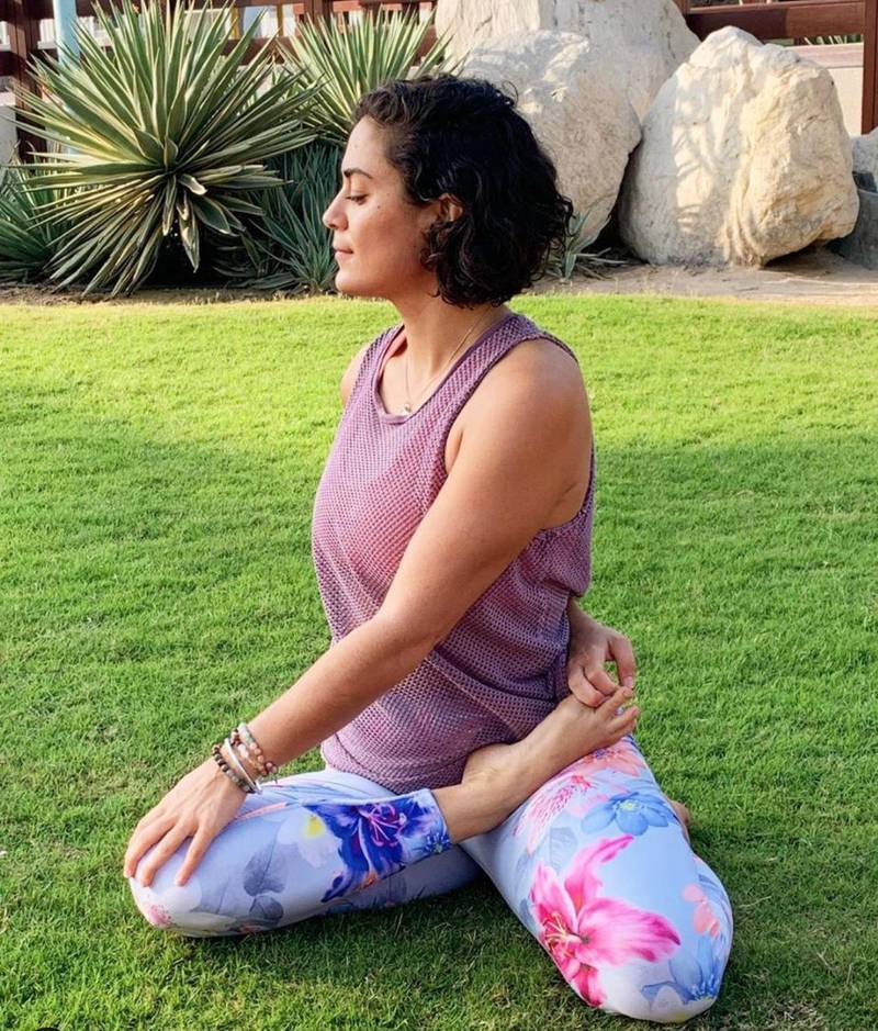 Dina Ghandour is a yoga and meditation instructor. Instagram / @jivamuktiwithdina