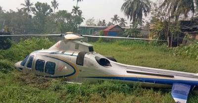 Helicopter crash in Kerala. Courtesy Mulayam Manorama