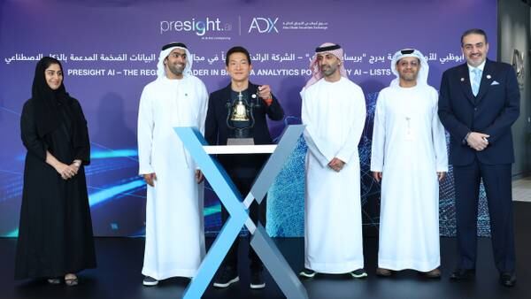 Presight AI's shares started trading on the ADX on Monday. Photo: Presight