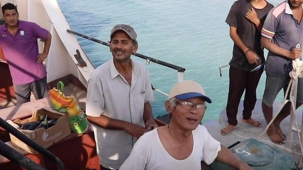 Meeting sailors stuck at sea for 43 months