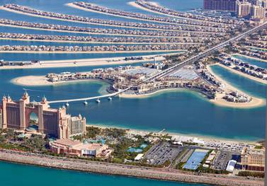 Palm Jumeirah, Dubai. When he moved to the Dubai and it became possible to buy residential property, Peter Cooper says he was one of the emirate's early investors. Courtesy Nakheel
