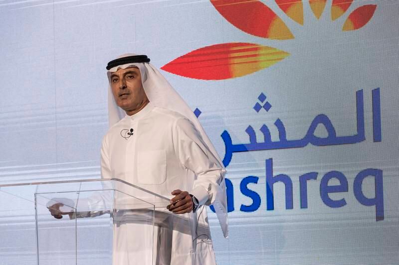 AbdulAziz Al Ghurair, chairman of Mashreq, has highlighted its new brand identity called ‘Rise Every Day’. Antonie Robertson / The National