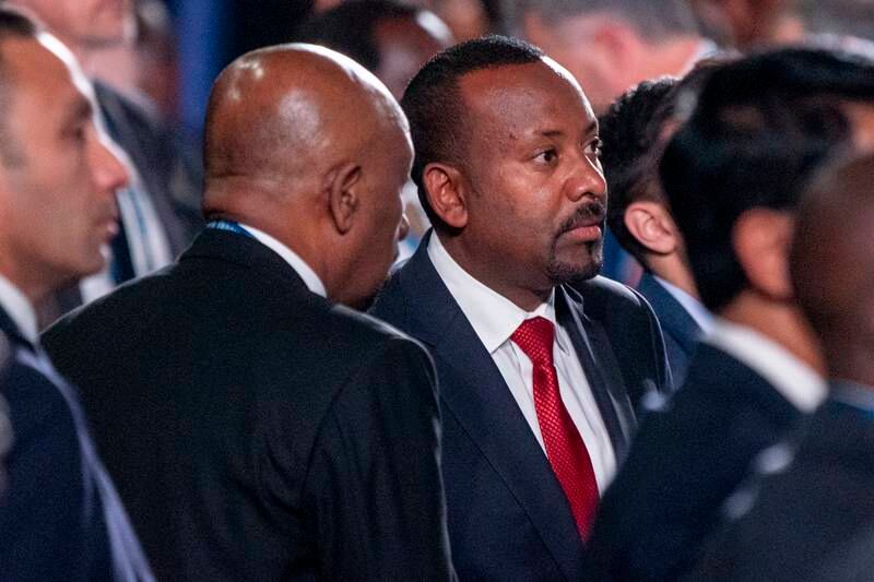 Ethiopian Prime Minister Abiy Ahmed at the US-Africa summit in Washington. EPA 