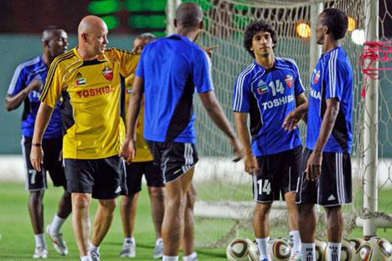 The return of Ivan Hasek, in yellow, as the Al Ahli coach has fuelled hopes of a recovery after two poor seasons following his exit. Hasek had guided Al Ahli to the league title in 2009.