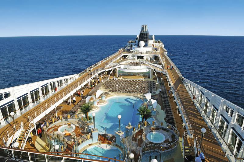 The 'MSC Poesia' has a large pool area on board. Photo: MSC Cruises  