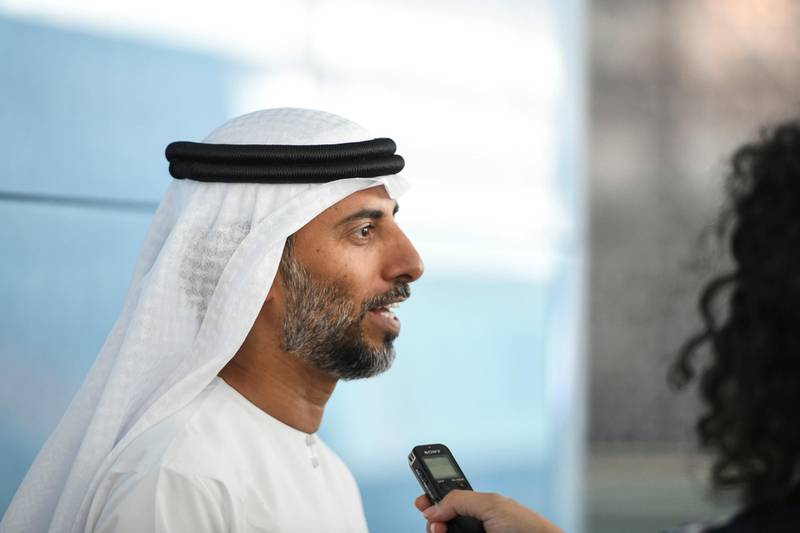 Abu Dhabi, United Arab Emirates - H.E. Suhail Al Mazrouei, UAE Minister of Energy for the opening of the 24th World Energy Congress at ADNEC. Khushnum Bhandari for The National