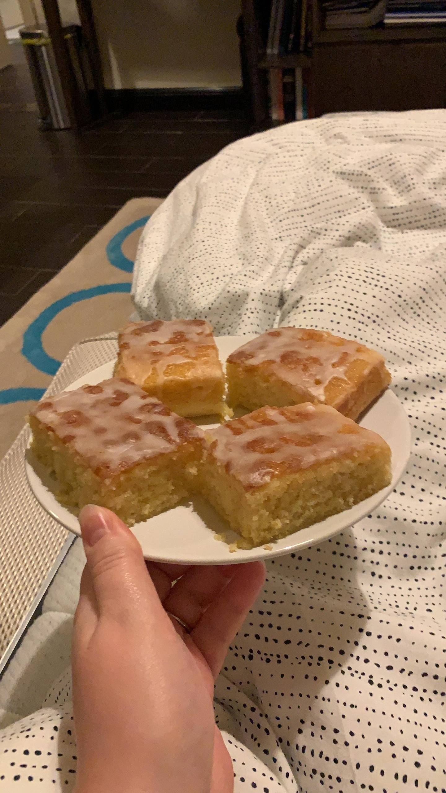 Emma Day has perfected a lemon drizzle tray bake. Emma Day 
