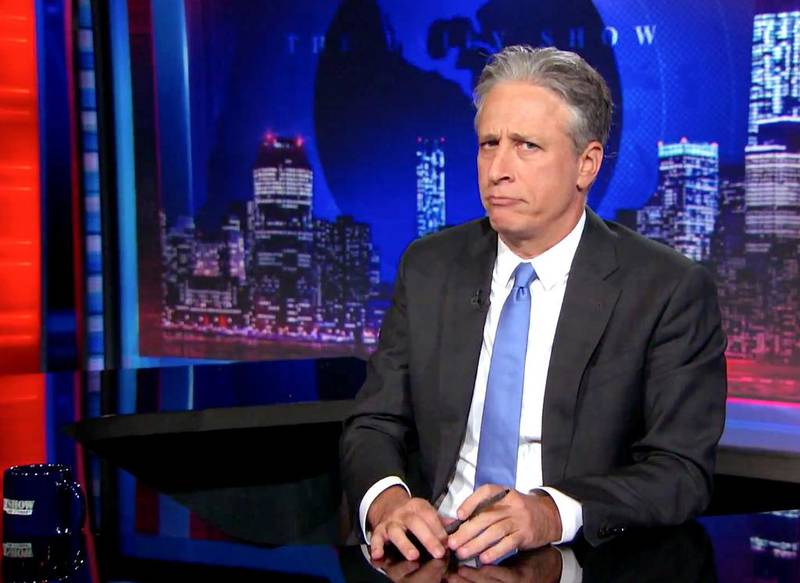 Jon Stewart on The Daily Show. Courtesy Comedy Central