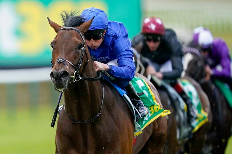 William Buick riding Native Trail to win the Craven Stakes at Newmarket Racecourse on April 13, 2022. Getty Images