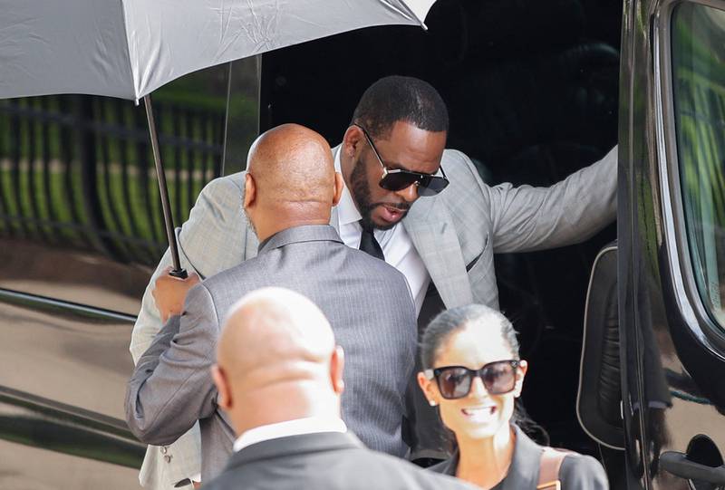 Singer R Kelly arrives for a court hearing at the Leighton Criminal Court Building in Chicago. AFP