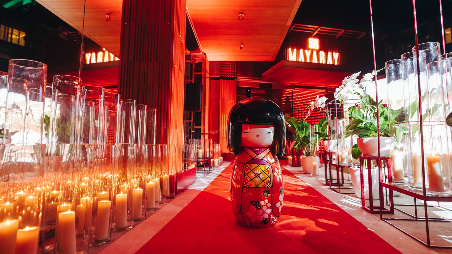 The colourful dolls at MayaBay Dubai are inspired by the centuries-old Japanese kokeshi dolls that symbolise tradition and the importance of friendship. Chris Whiteoak / The National