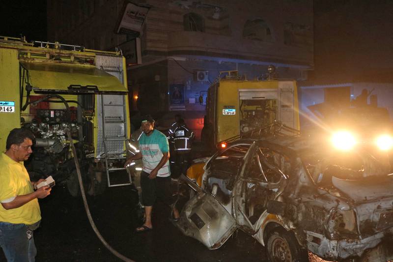 The device went off in a car parked at an intersection near the main gate of Aden International Airport. AFP