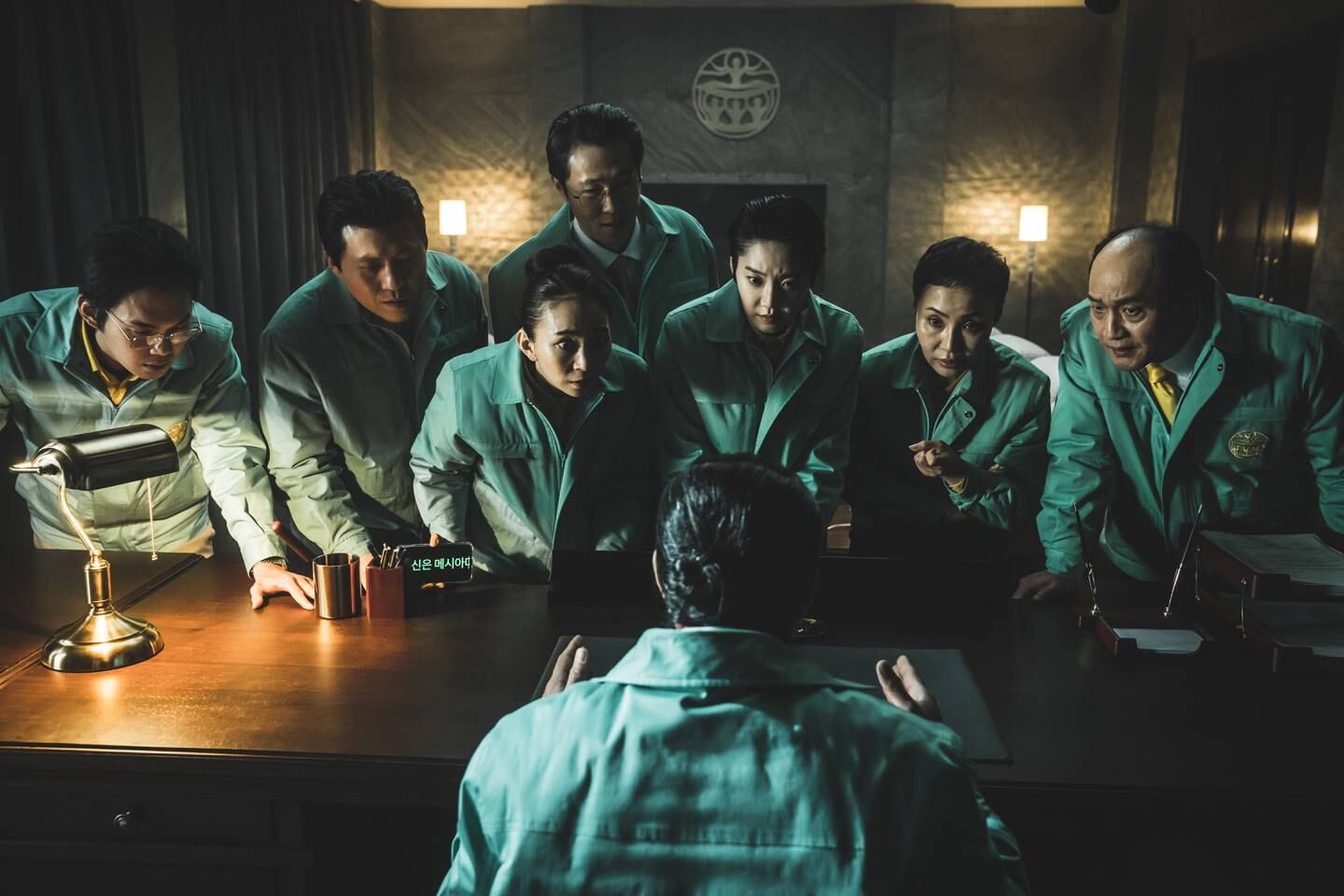 Religious group New Truth gain power and influence through their charismatic leader who claims to know the reason behind the supernatural occurrences. Photo: Netflix