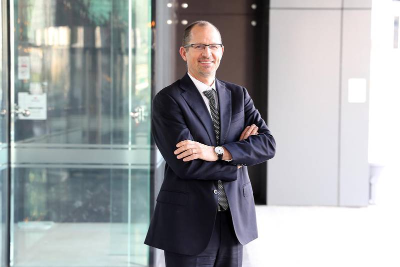 DUBAI, UNITED ARAB EMIRATES , Feb 13  – 2020 :- Jeff Maggioncalda,  Chief Executive Officer of Coursera at the One JLT tower in Jumeirah Lake Towers in Dubai.  (Pawan  Singh / The National) For Business. Story by Alkesh