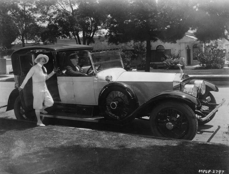 Hollywood film star Mae Murray and her Rolls-Royce 1929.