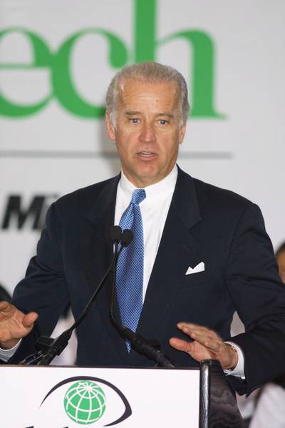 382819 05: U.S. Senator Joseph Biden (D-DE) voices his support for Microsoft Corp.''s announcement of a $100 million donation in cash and software to the Boys & Girls Clubs of America December 4, 2000 at the Microsoft announcement event in the gymnasium of a Harlem Boys & Girls Club in New York City. (Photo by George De Sota/Newsmakers)