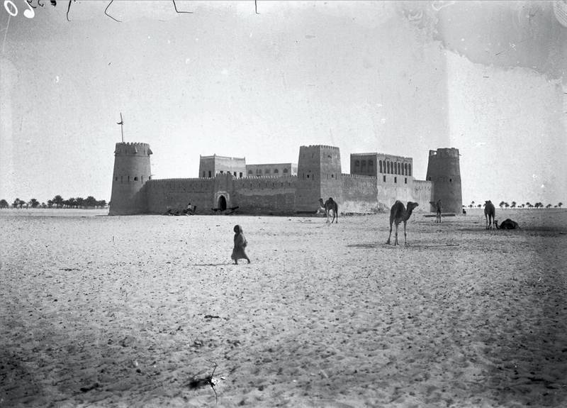 A German explorer, Hermann Burchardt, took this photograph of Qasr Al Hosn in 1904. It was one of the earliest images taken of the fort. Photo: Department of Culture and Tourism - Abu Dhabi