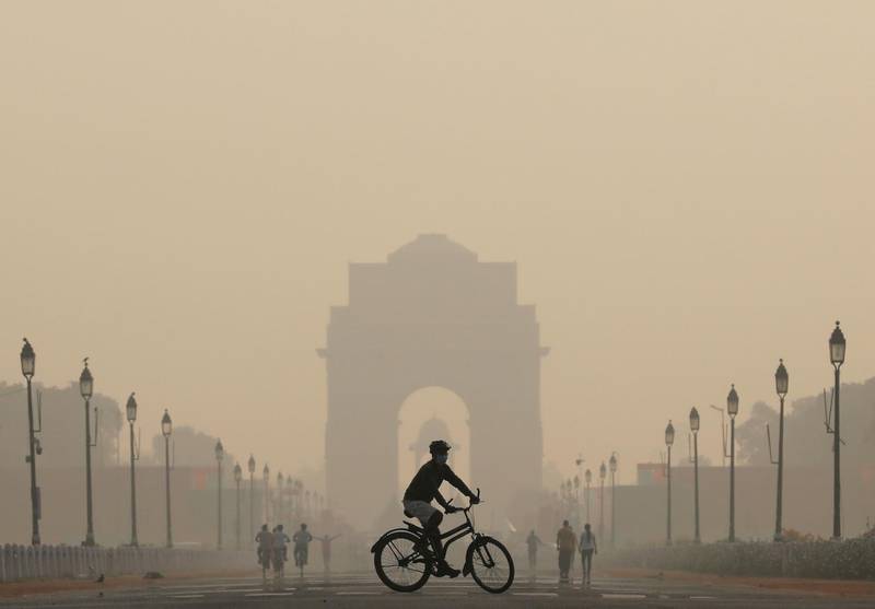 The India Gate war memorial on October 17, 2019. Reuters