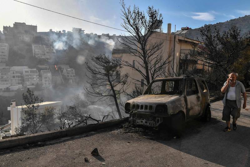 Athens fires in pictures