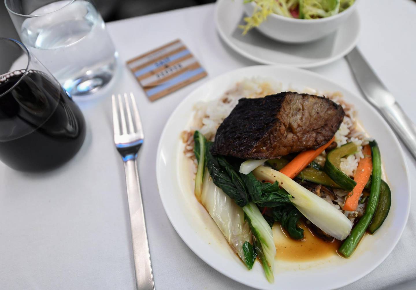 Passengers on the world's longest commercial flight by distance will eat supper at breakfast time. Courtesy Qantas/James D Morgan