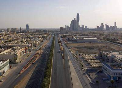 A deserted motorway in the Saudi capital Riyadh, on May 24, 2020. AFP