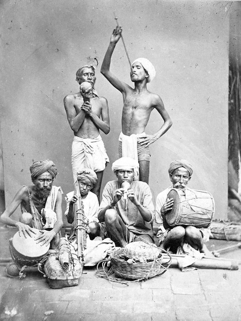 Group of jugglers and musicians by Nicholas and Curths, 1870 (British Library) photo_credit Nicolas Zubrzycki