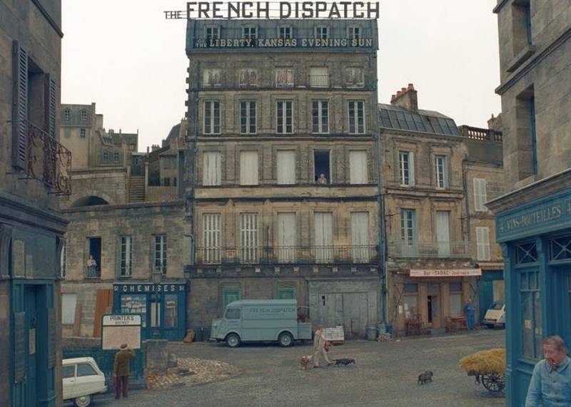 A typically Wes Anderson shot from 'The French Dispatch' 