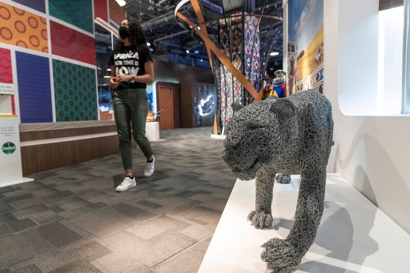 South Africa's pavilion features works by local artists. Antonie Robertson / The National
