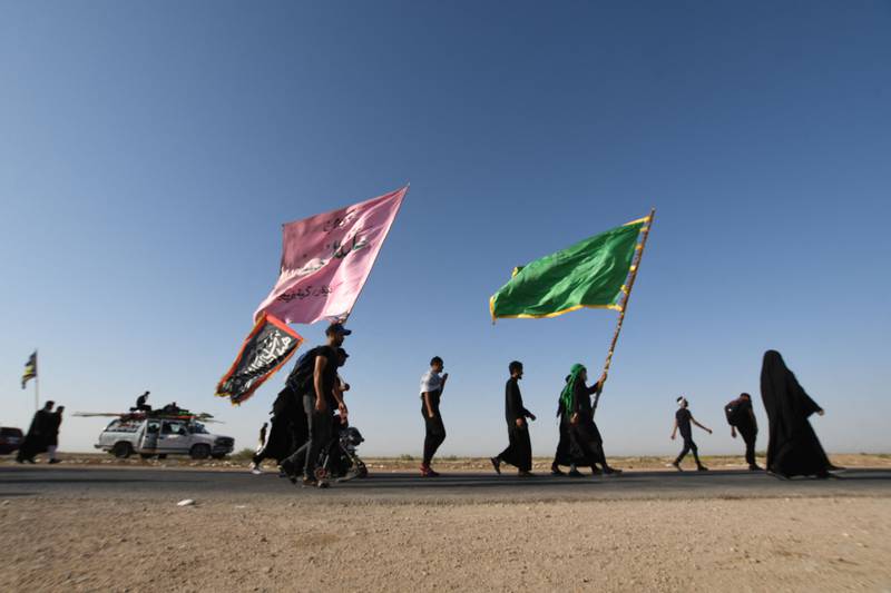 Each year, pilgrims head to the holy cities of Najaf and Karbala ahead of the festival. AFP