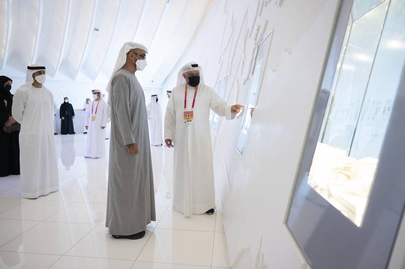 Sheikh Mohamed with Sheikh Hamdan bin Mohamed bin Zayed (L).