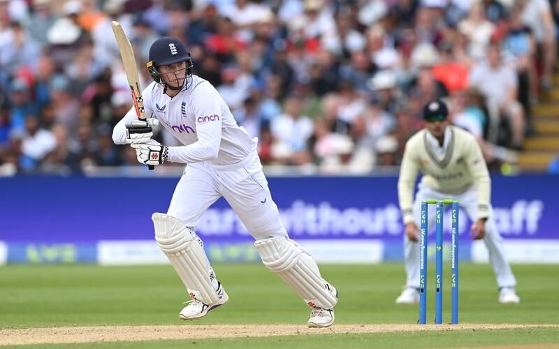 England batsman Zak Crawley on his way to 46. Getty